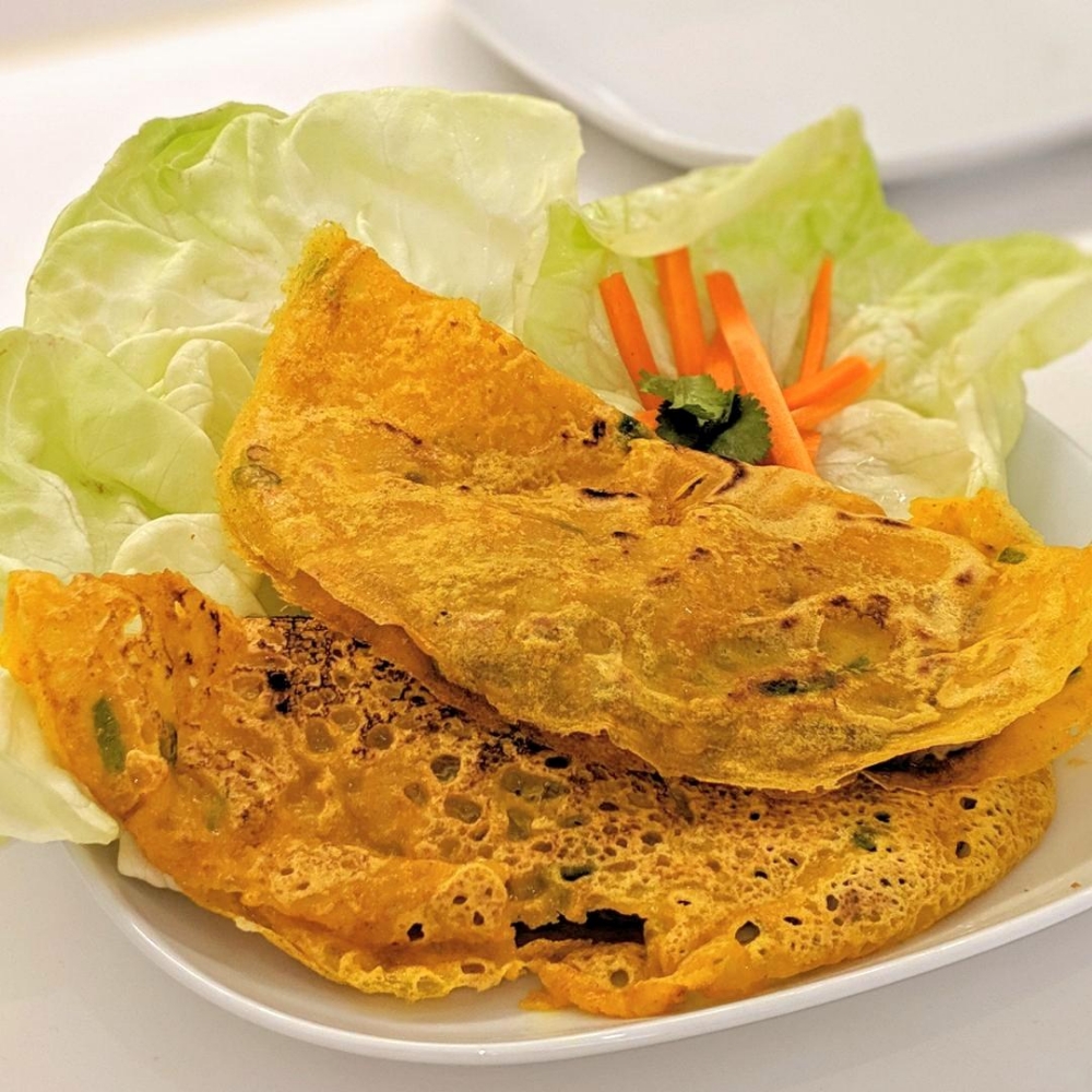 Bánh xèo (knusprige vietnamesische Pfannkuchen)