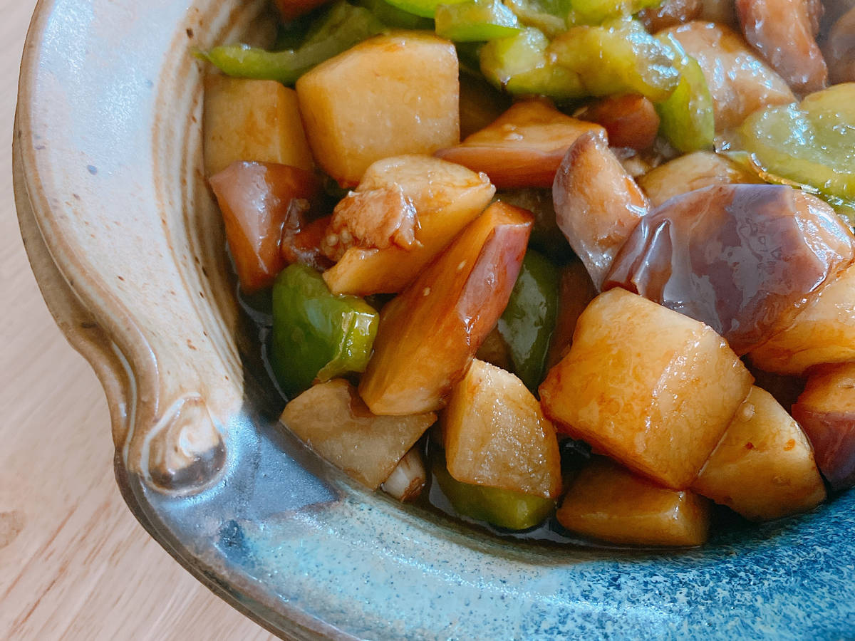 Sauteed Potato Pepper And Eggplant 地三鲜 Recipe Kitchen Stories