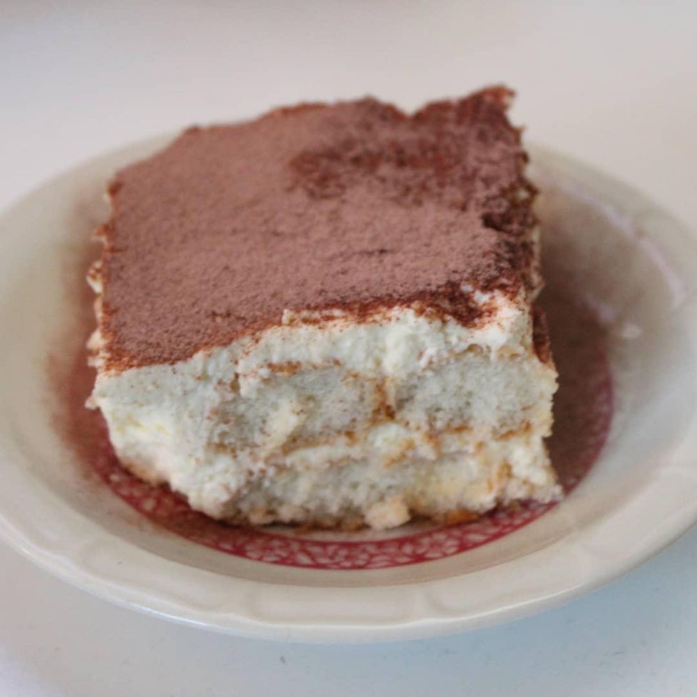 Eierlikör Tiramisu mit weißer Schokolade