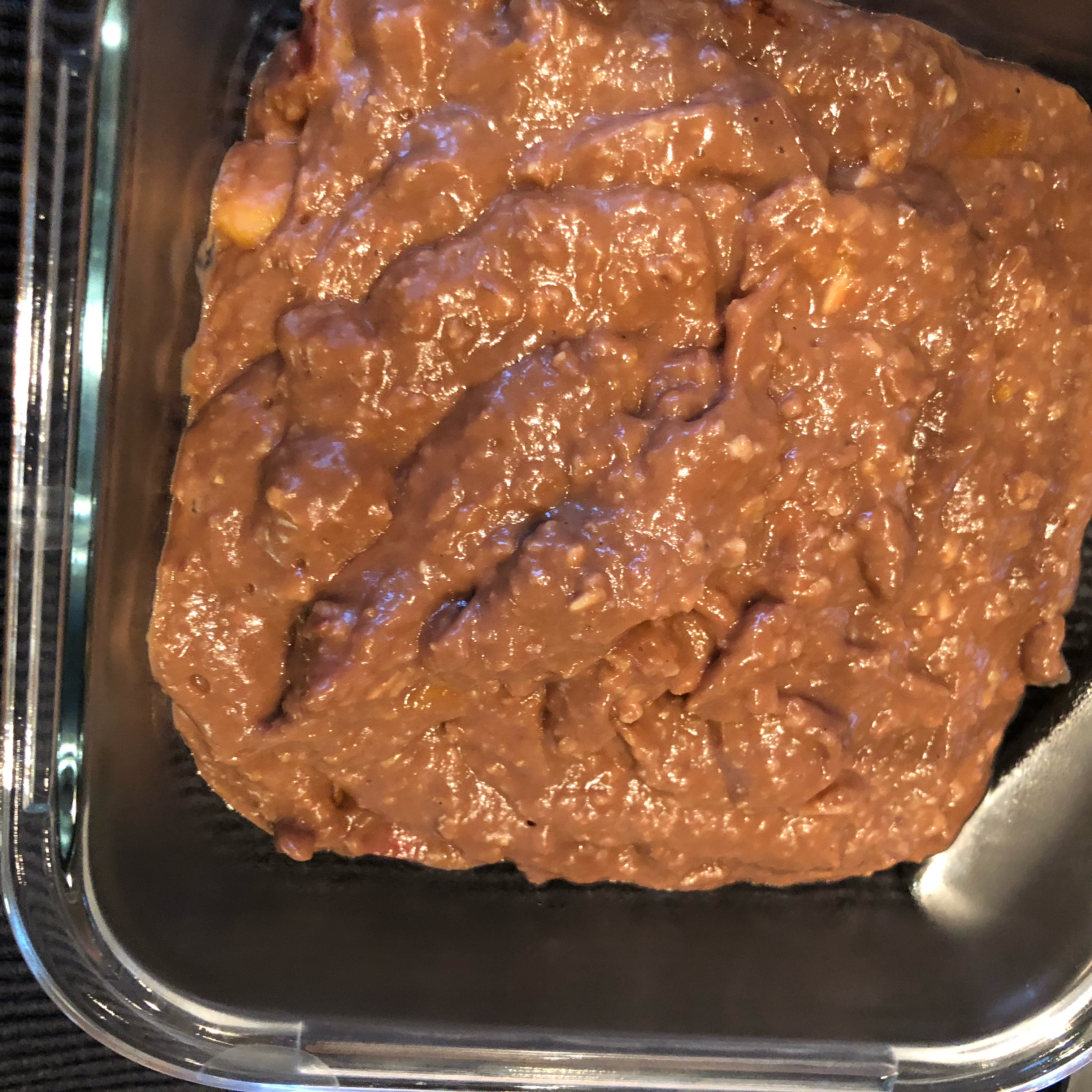 schokoladiges Porridge mit Bananen, Nektarinen