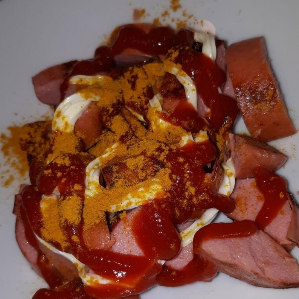 Curry Wurst im Brot