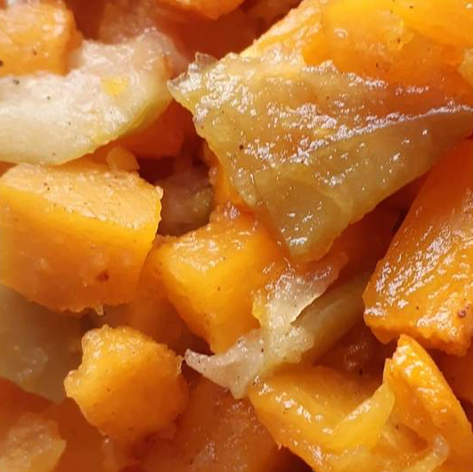 Kürbis mit Äpfeln im Ofen🎃