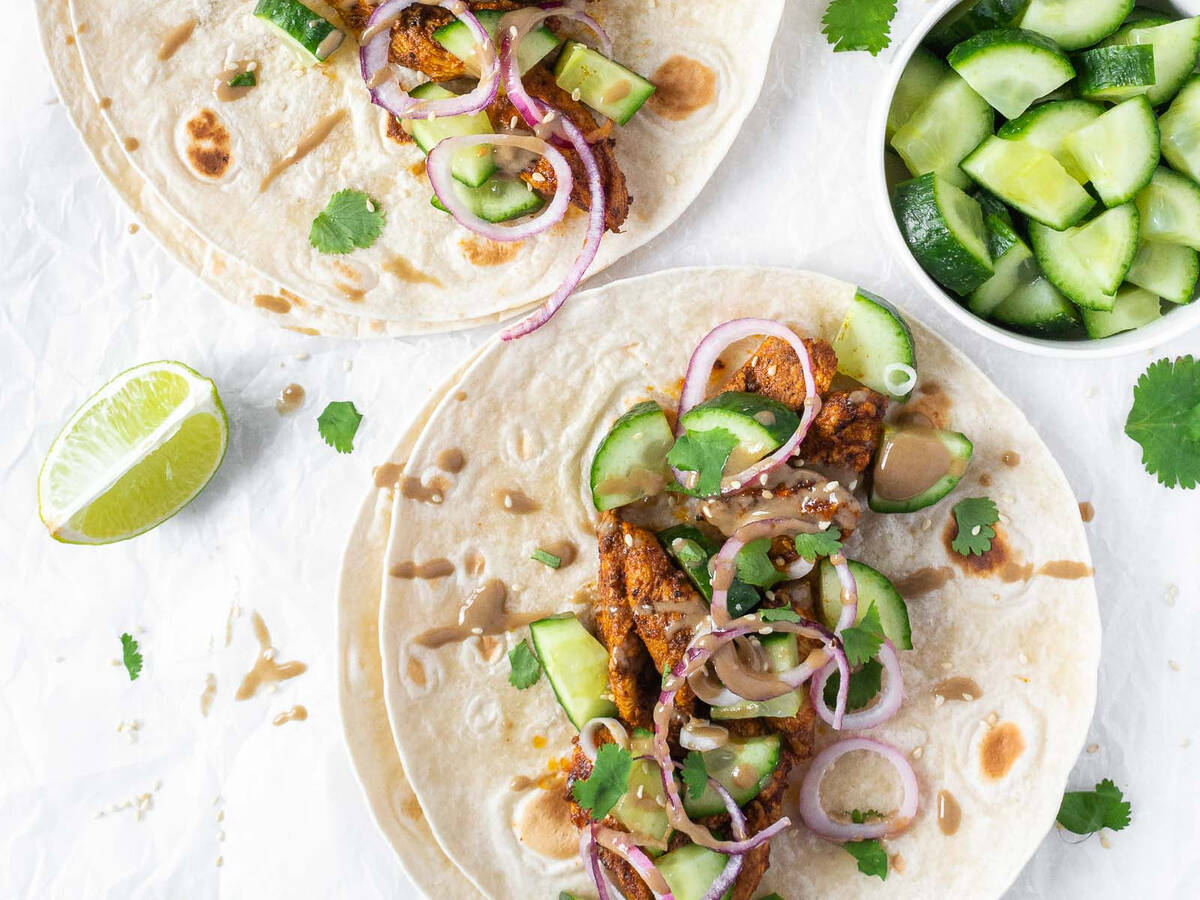 Middle Eastern Chicken Wraps Recipe Kitchen Stories