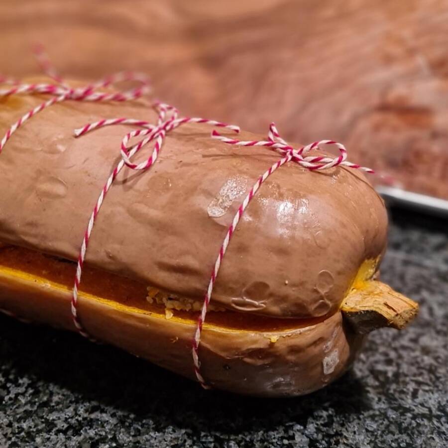 Gefüllter Kürbis mit CousCous und Ziegenkäse | Rezept | Kitchen Stories