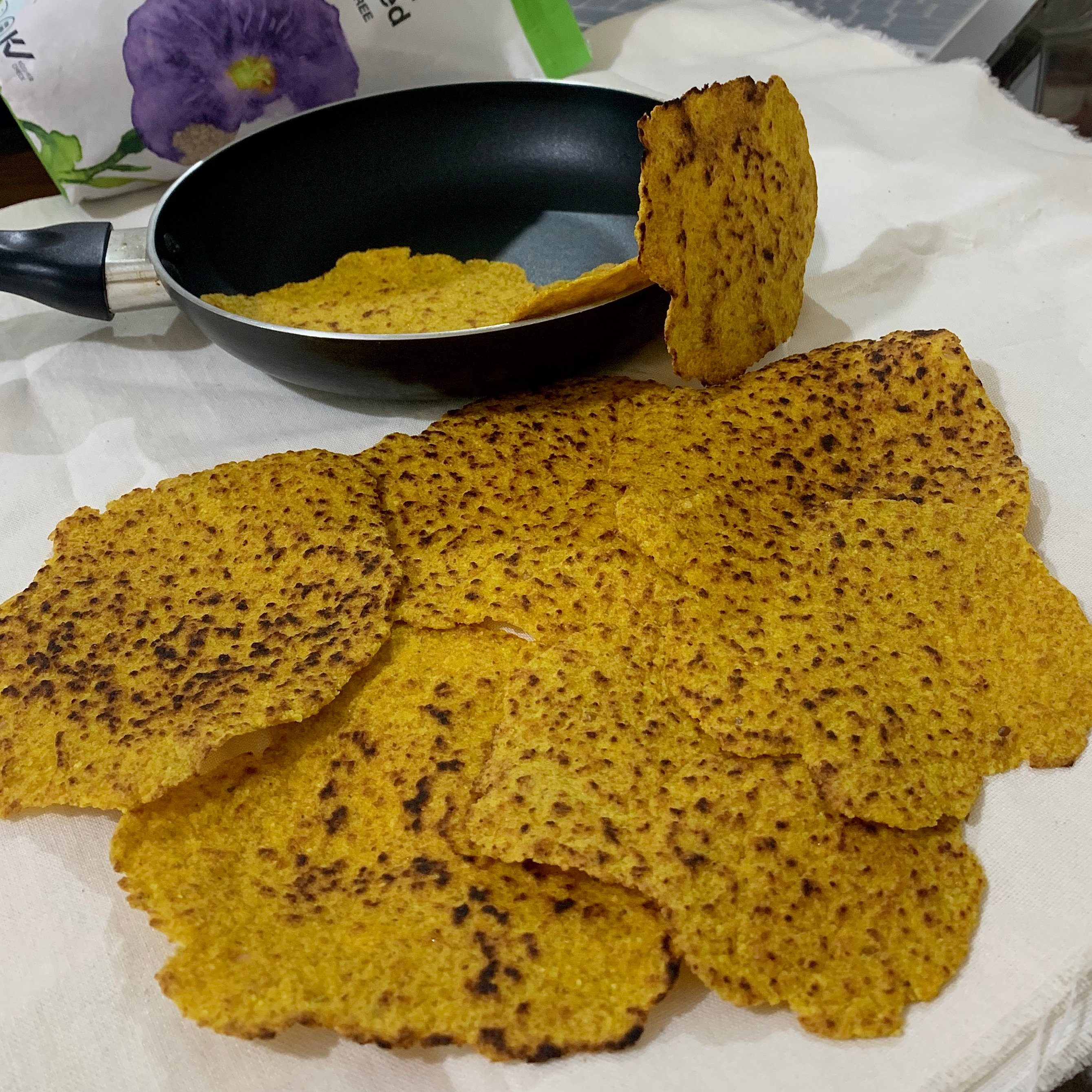 Turmeric flaxseed tortilla Recipe Kitchen Stories
