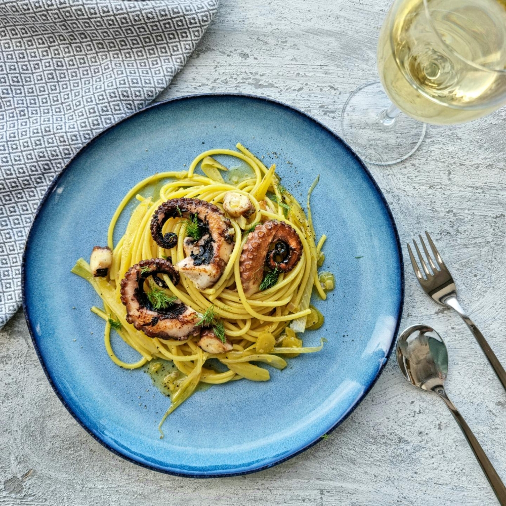 Pasta mit Pulpo, Fenchel & Safran-image
