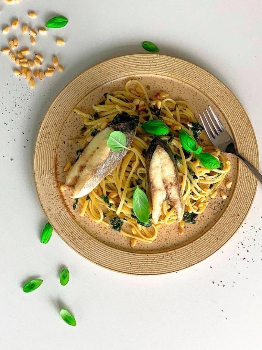 Pasta mit Grünkohl, Zitrone &amp; Knoblauch | Rezept | Kitchen Stories