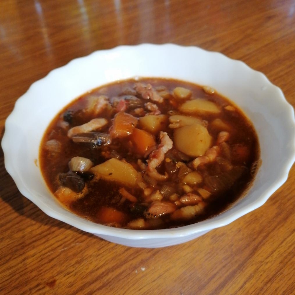 English Roots and bacon stew-image
