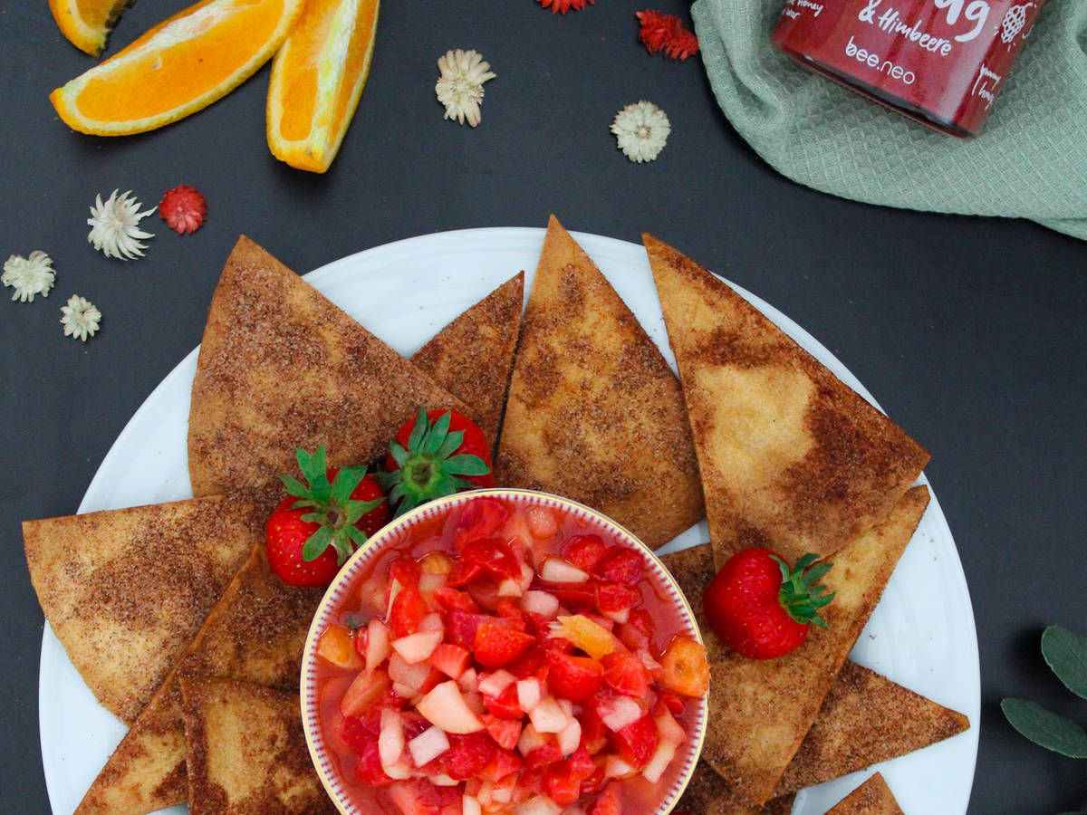 Zimt-Chips mit Obst-Salsa | Rezept | Kitchen Stories