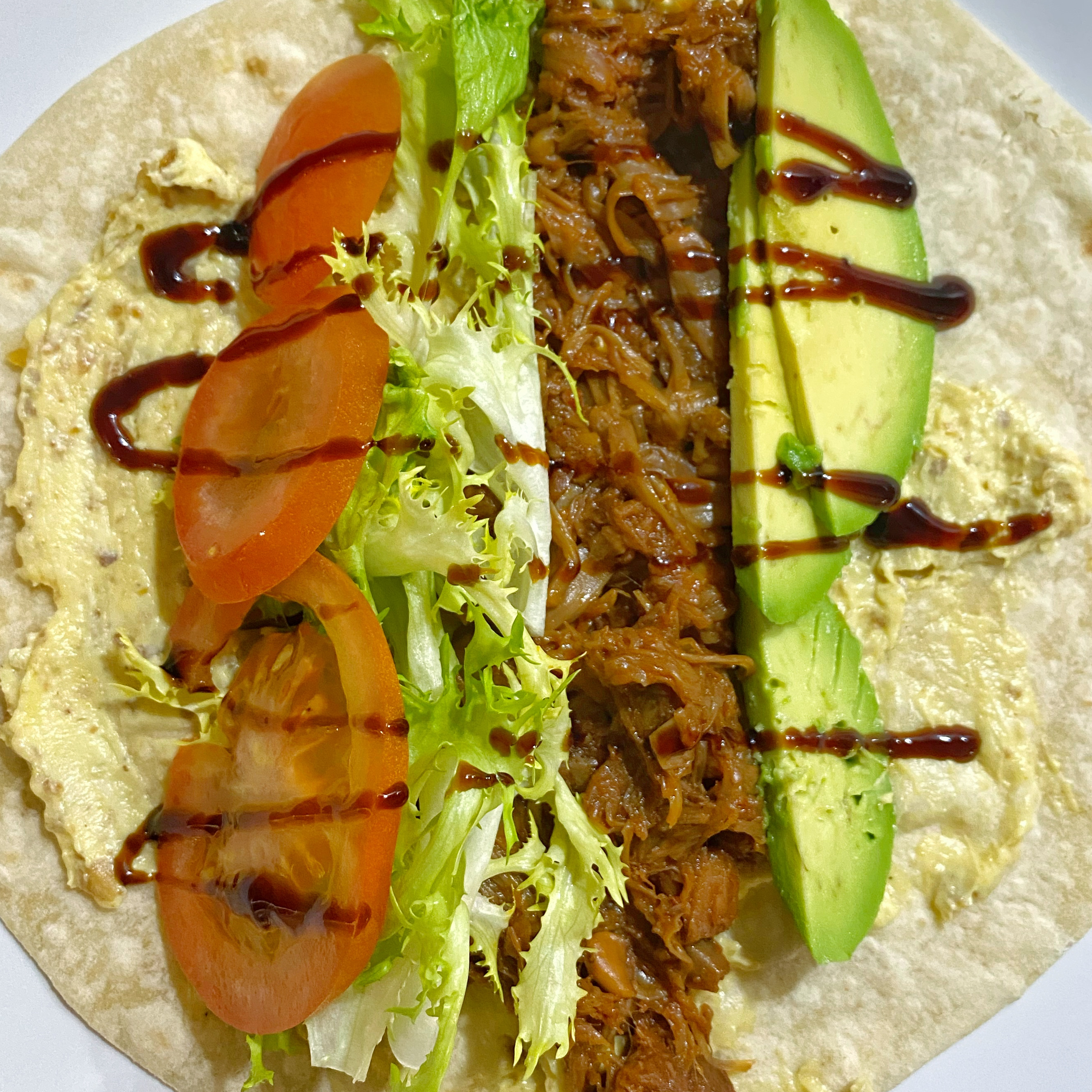 Wrap mit Jackfruit-BBQ
