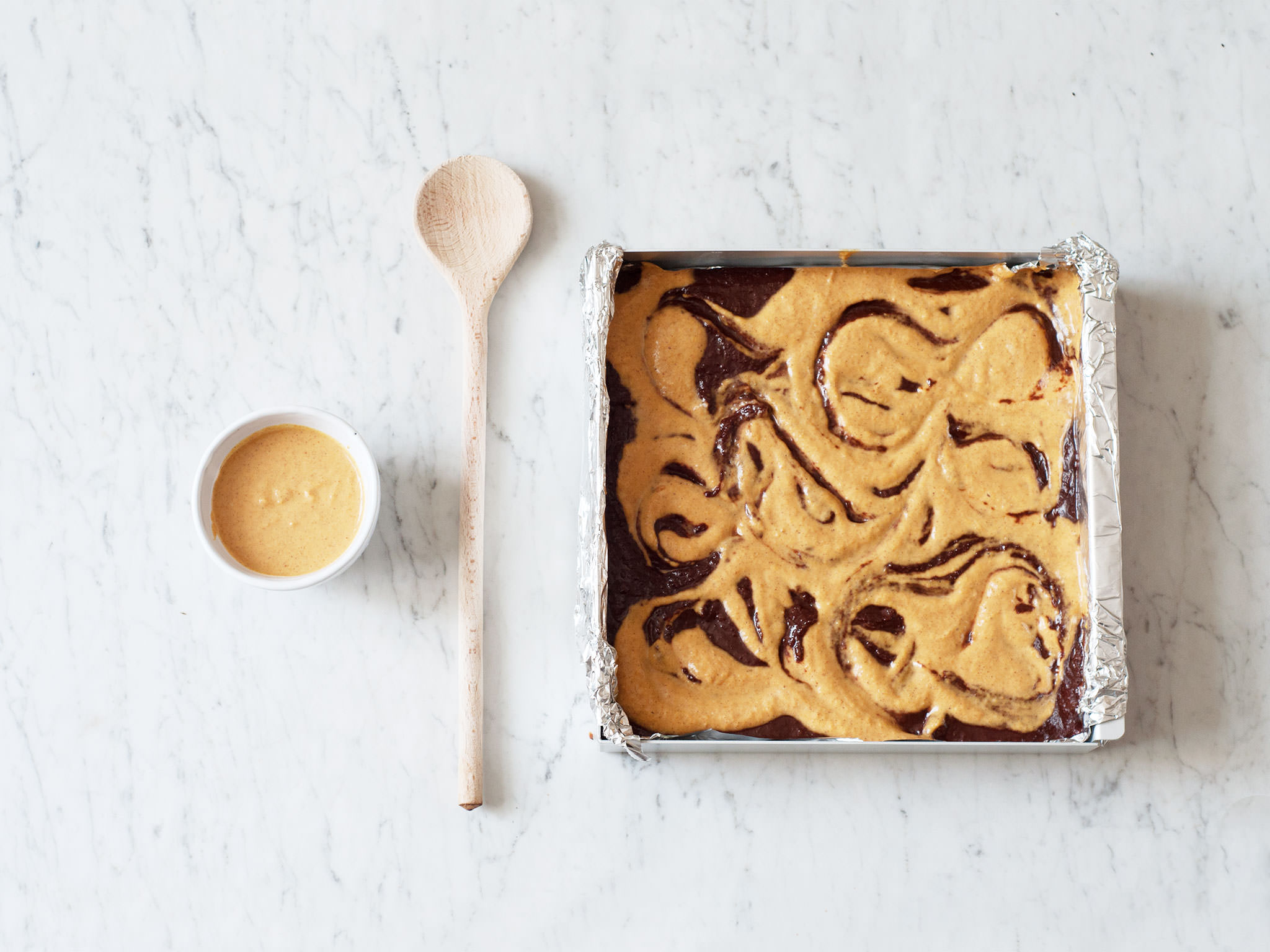 Eleganter Wirbel-Effekt für Brownies