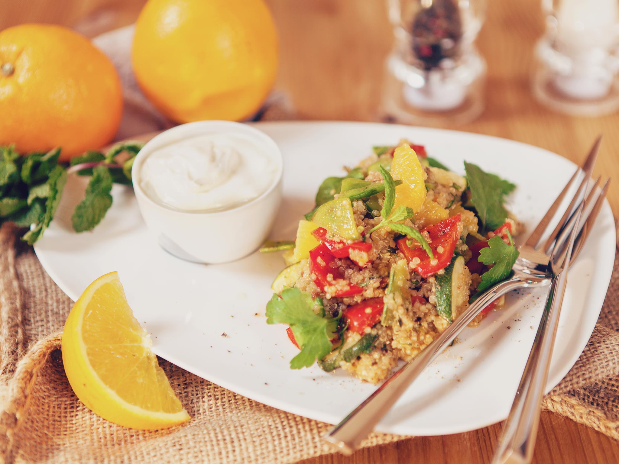Warm quinoa salad Recipe Kitchen Stories