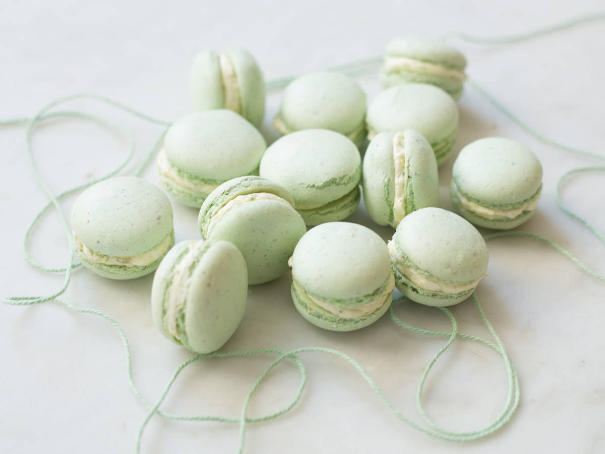 Pistachio macarons with lemon buttercream Recipe with Video Kitchen
