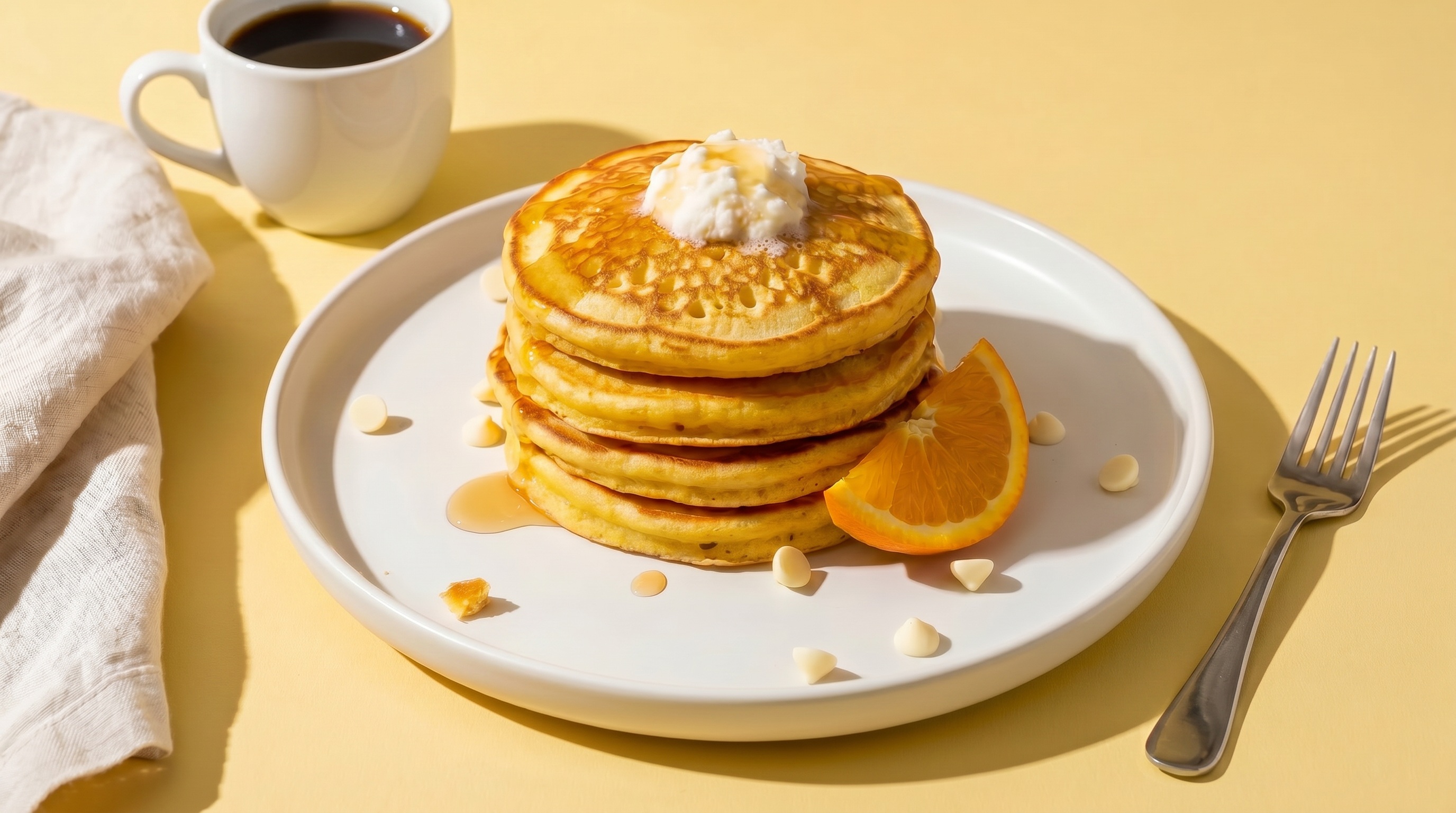 Mit diesen fluffigen Orangen-Ricotta-Pancakes kann der Tag beginnen