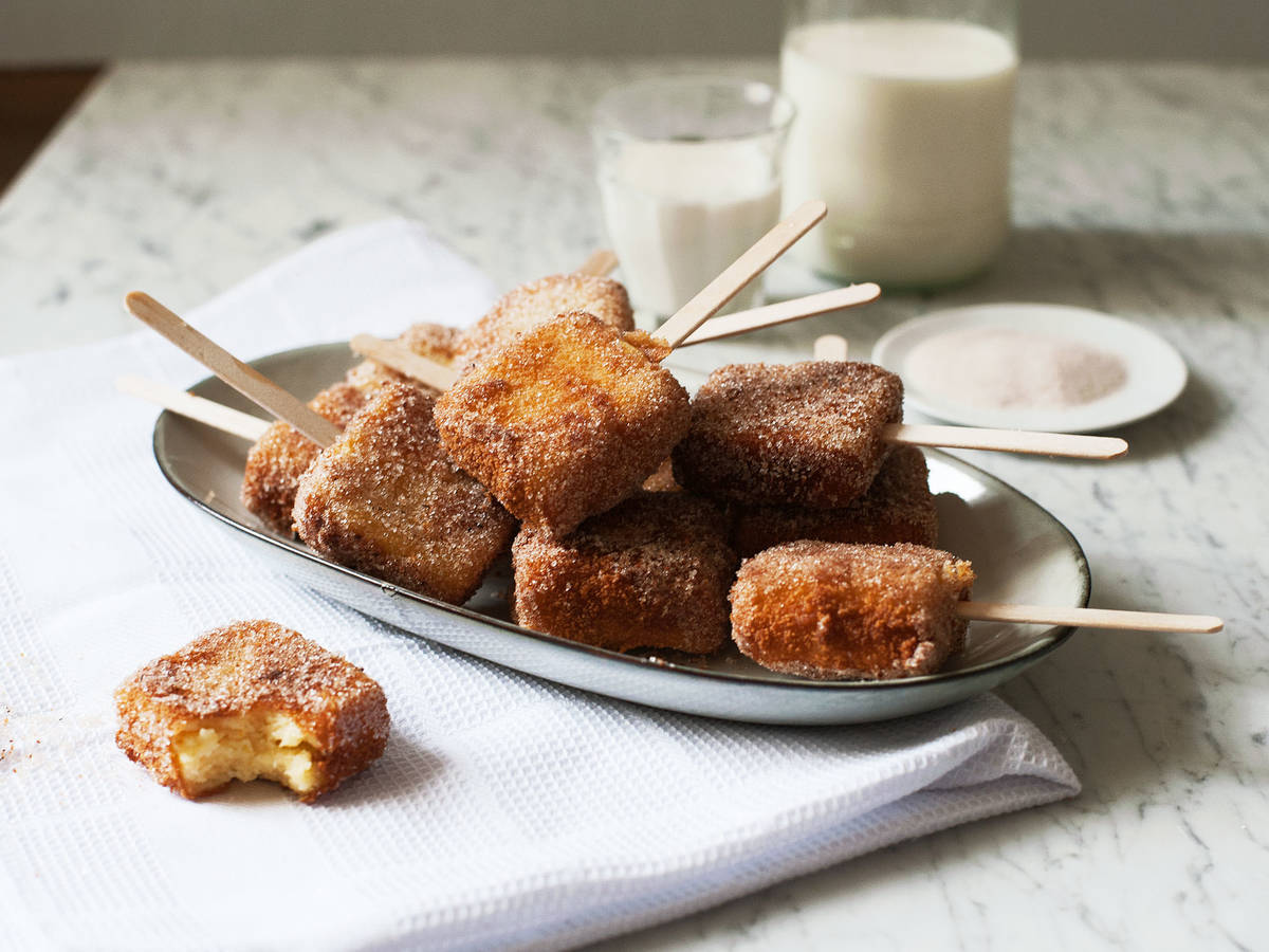 Spanishstyle fried custard Recipe Kitchen Stories