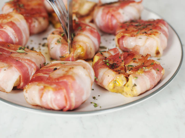 Bacon-wrapped stuffed mushrooms | Recipe with Video | Kitchen Stories