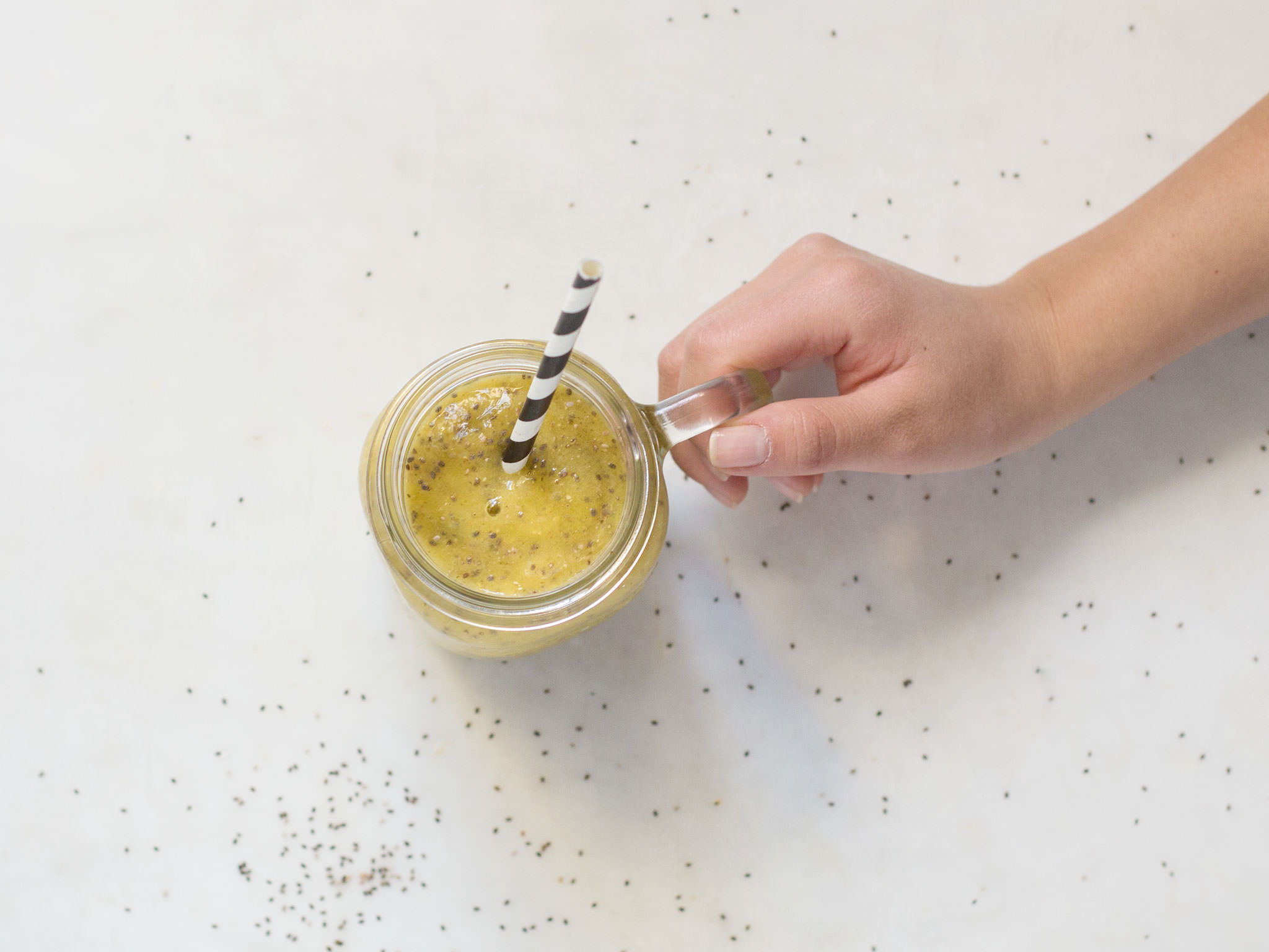 Banana, mango, and chia smoothie Recipe with Video Kitchen Stories