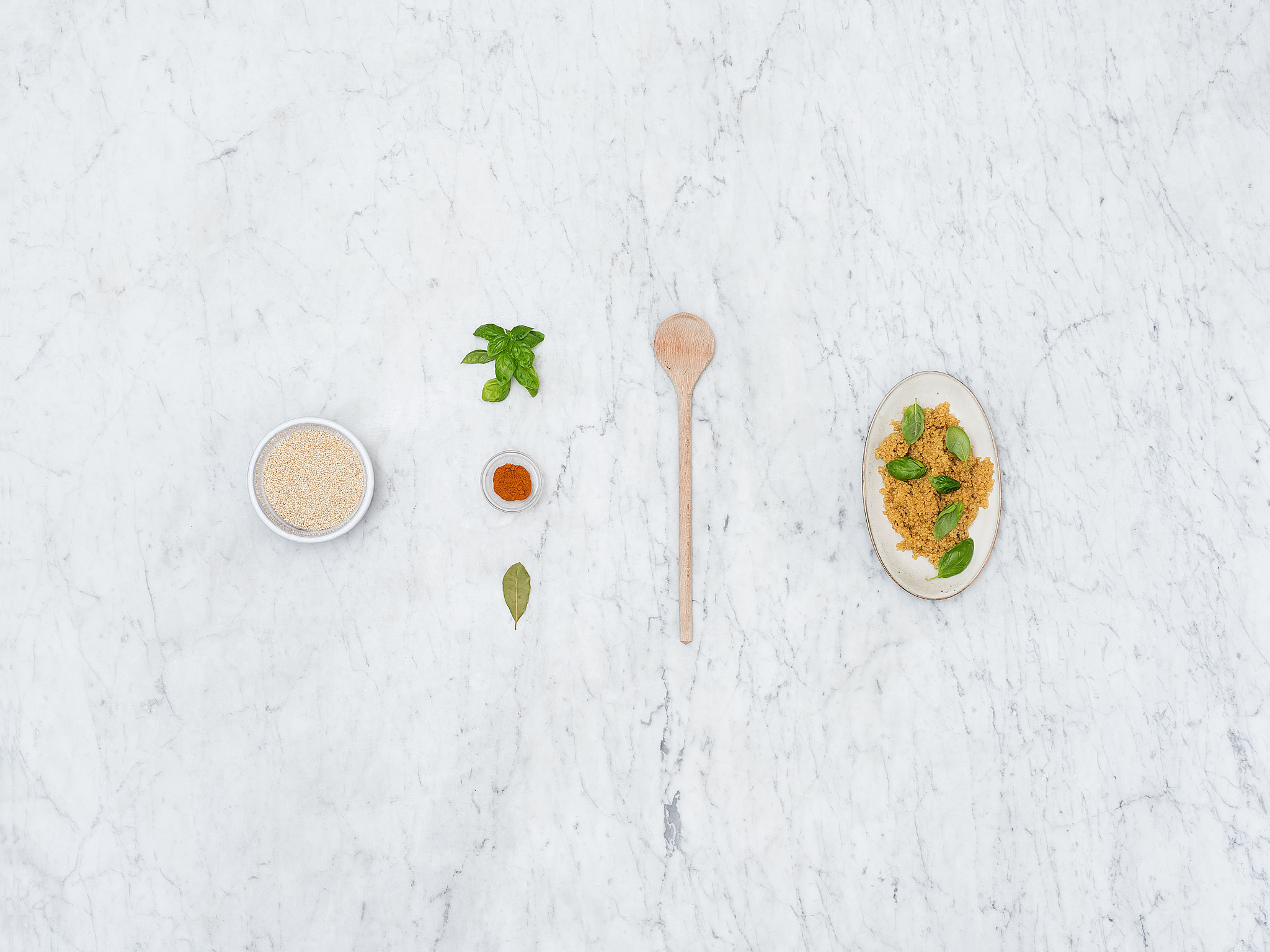 Würzigen Quinoa zubereiten