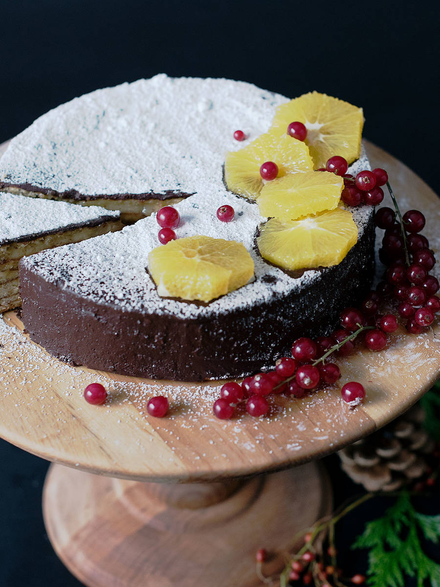 Flourless fivespice chocolate cake with ginger whipped cream Kitchen