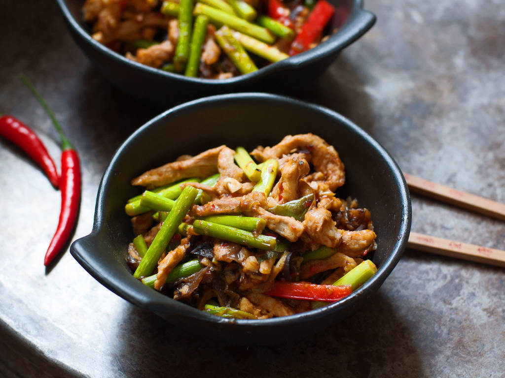 Shredded pork in hot garlic sauce Recipes Kitchen Stories