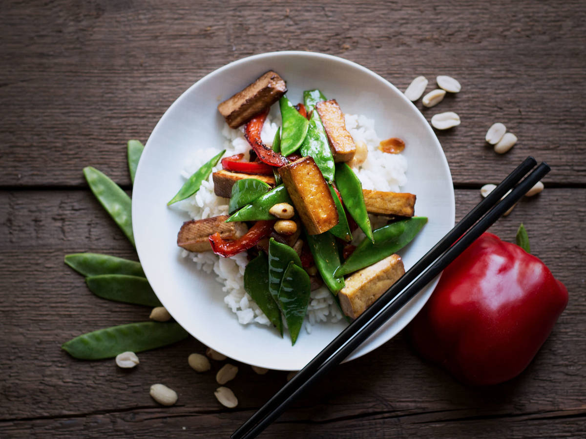 Stir Fry Mit Gebratenem Tofu — Rezepte Suchen