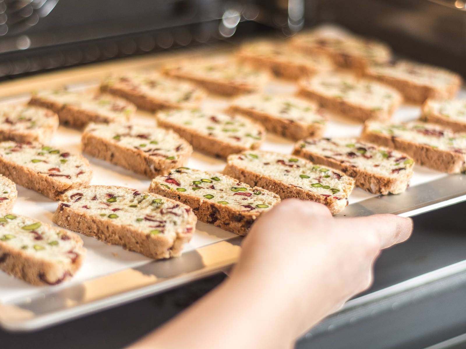 Cranberry pistachio biscotti with jam Recipe with Video Kitchen Stories