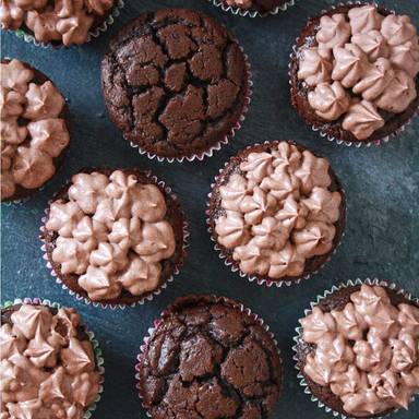 Schoko-Cupcakes mit Mascarponecreme