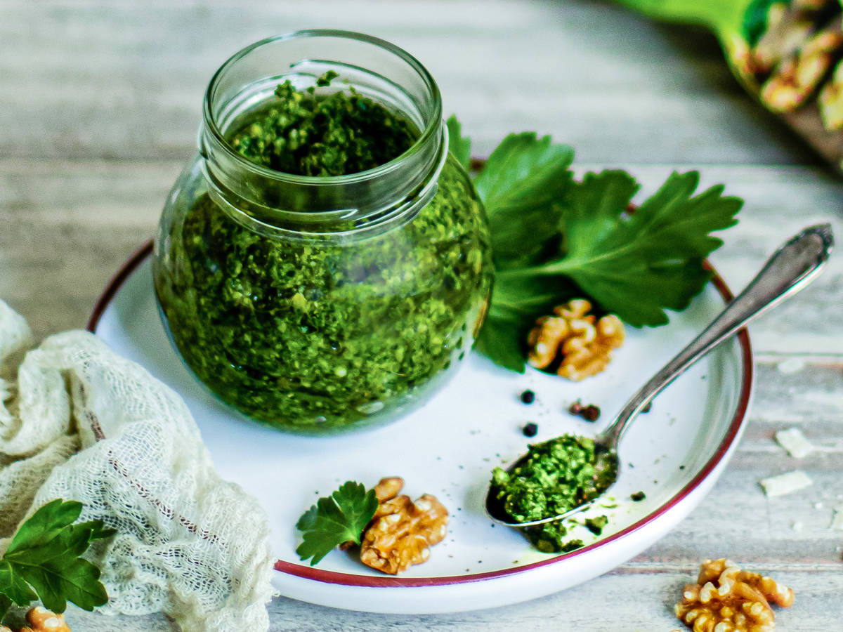 Petersilien Pesto Mit Walnssen