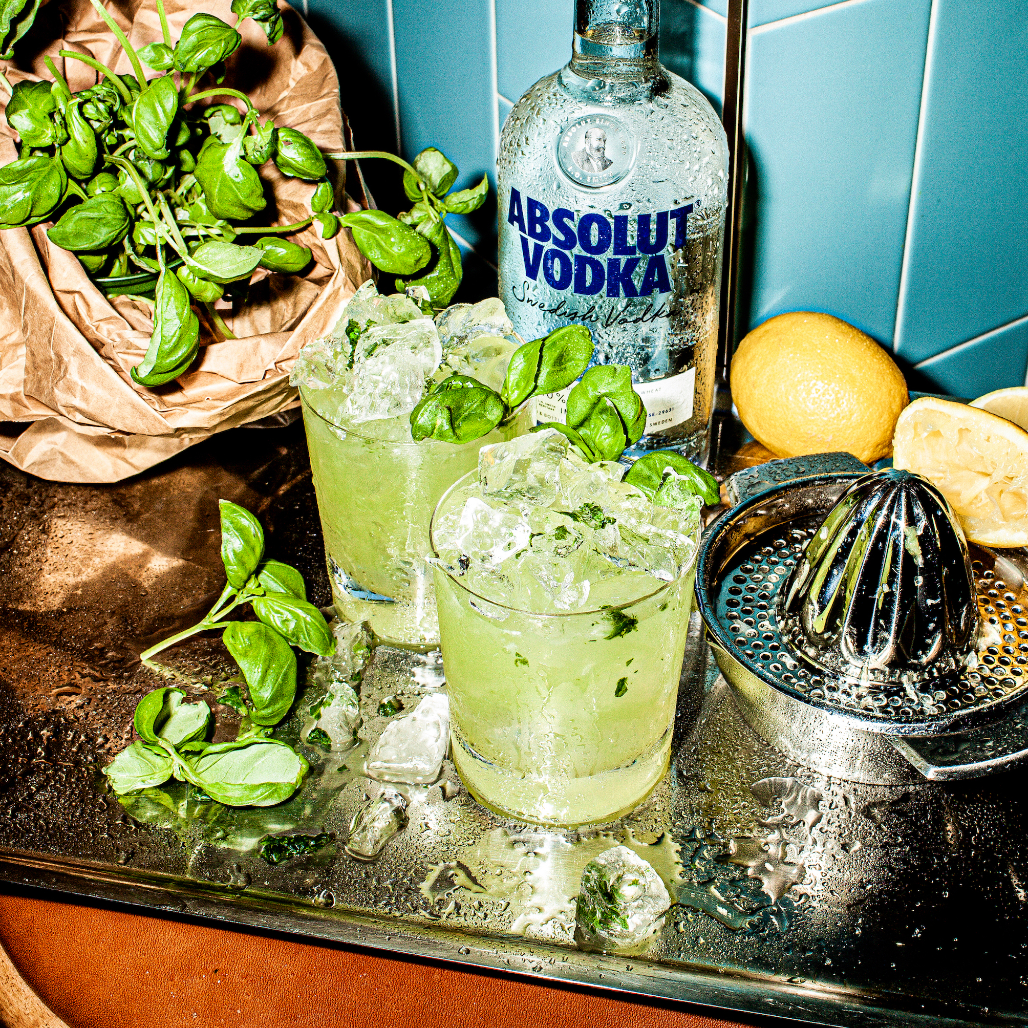 ABSOLUT Vodka Basil Smash
