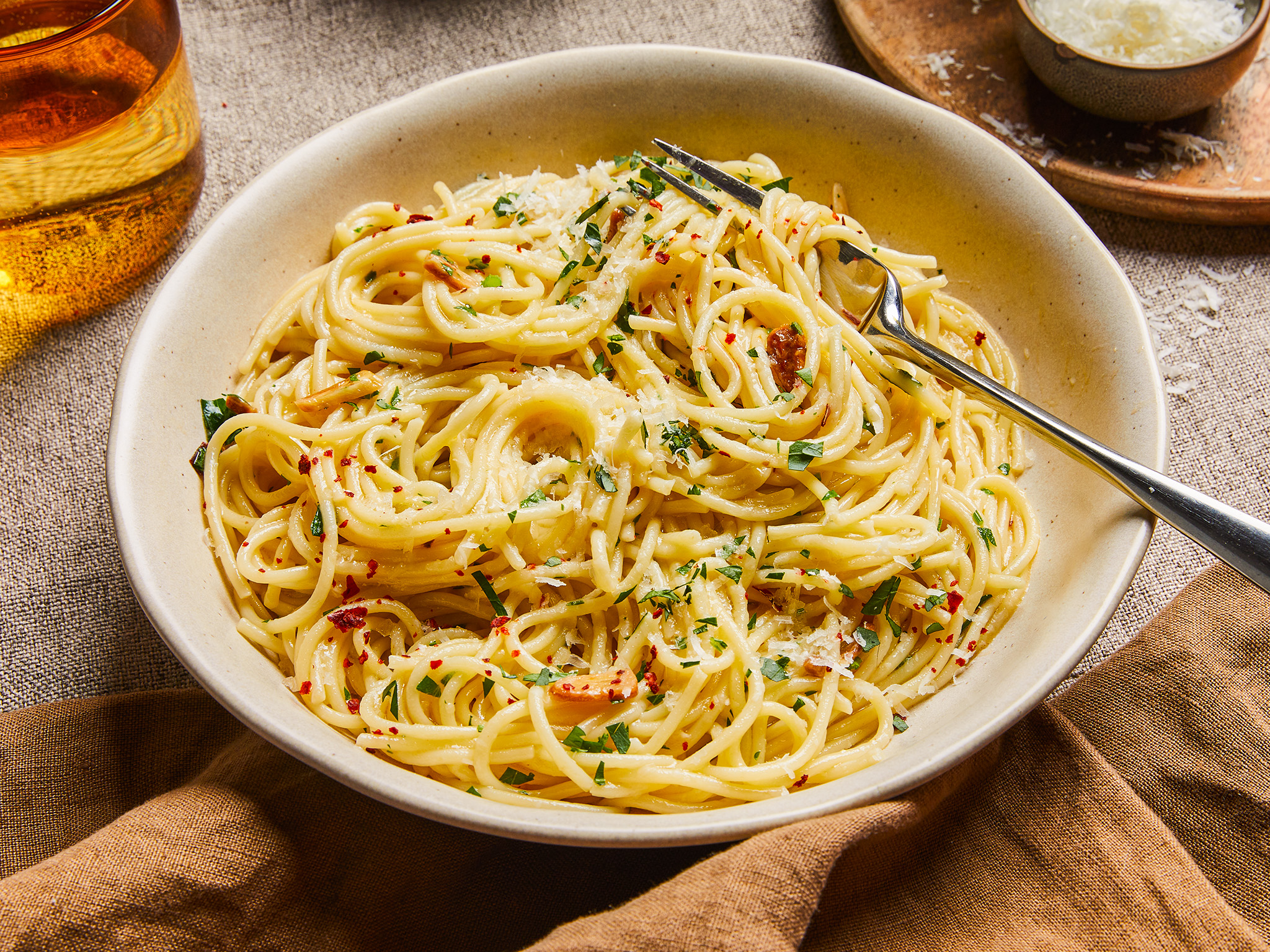 Traditionelle Spaghetti aglio e olio