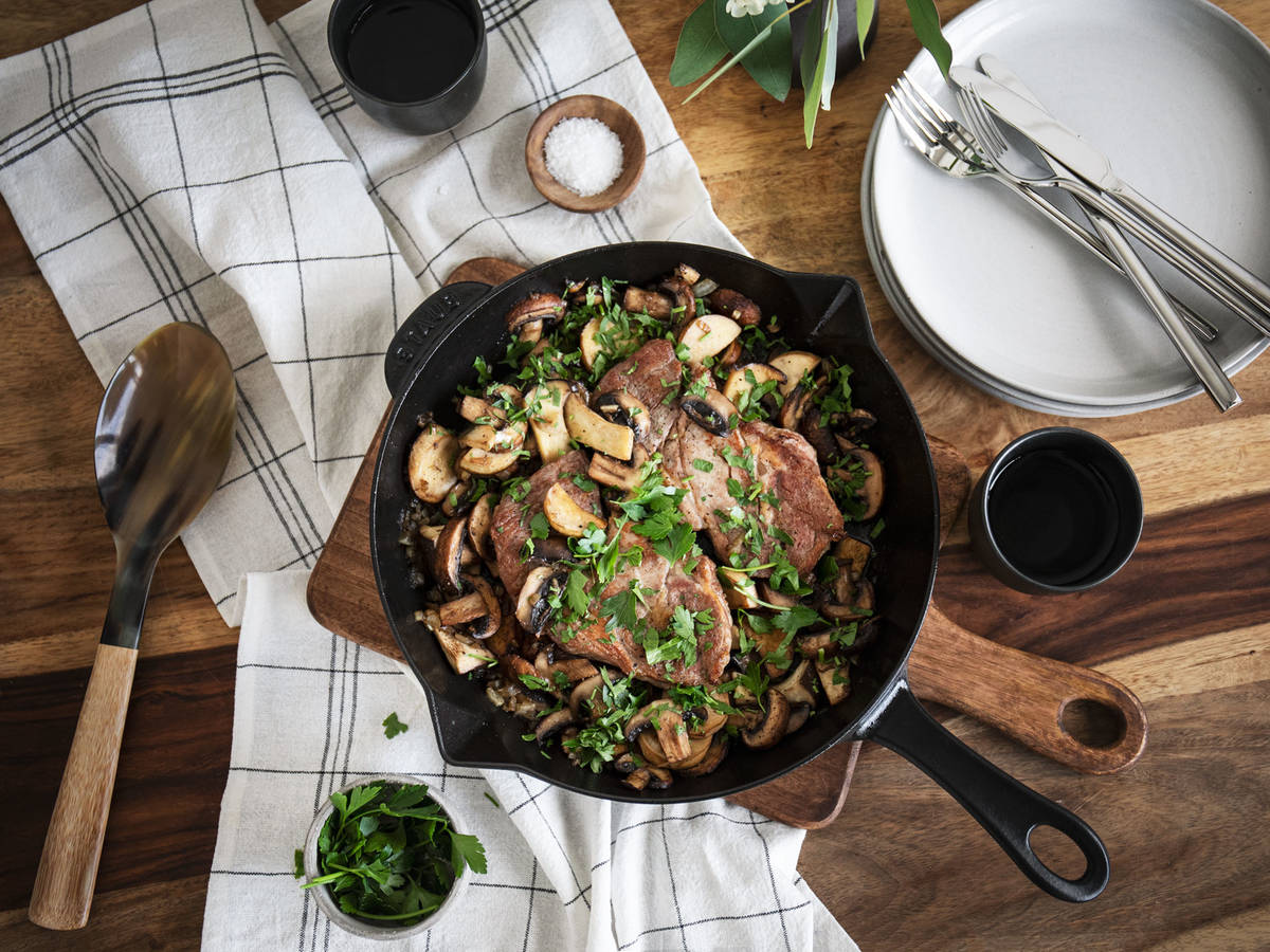 Simple panfried steak with mushrooms Recipe with Video Kitchen Stories