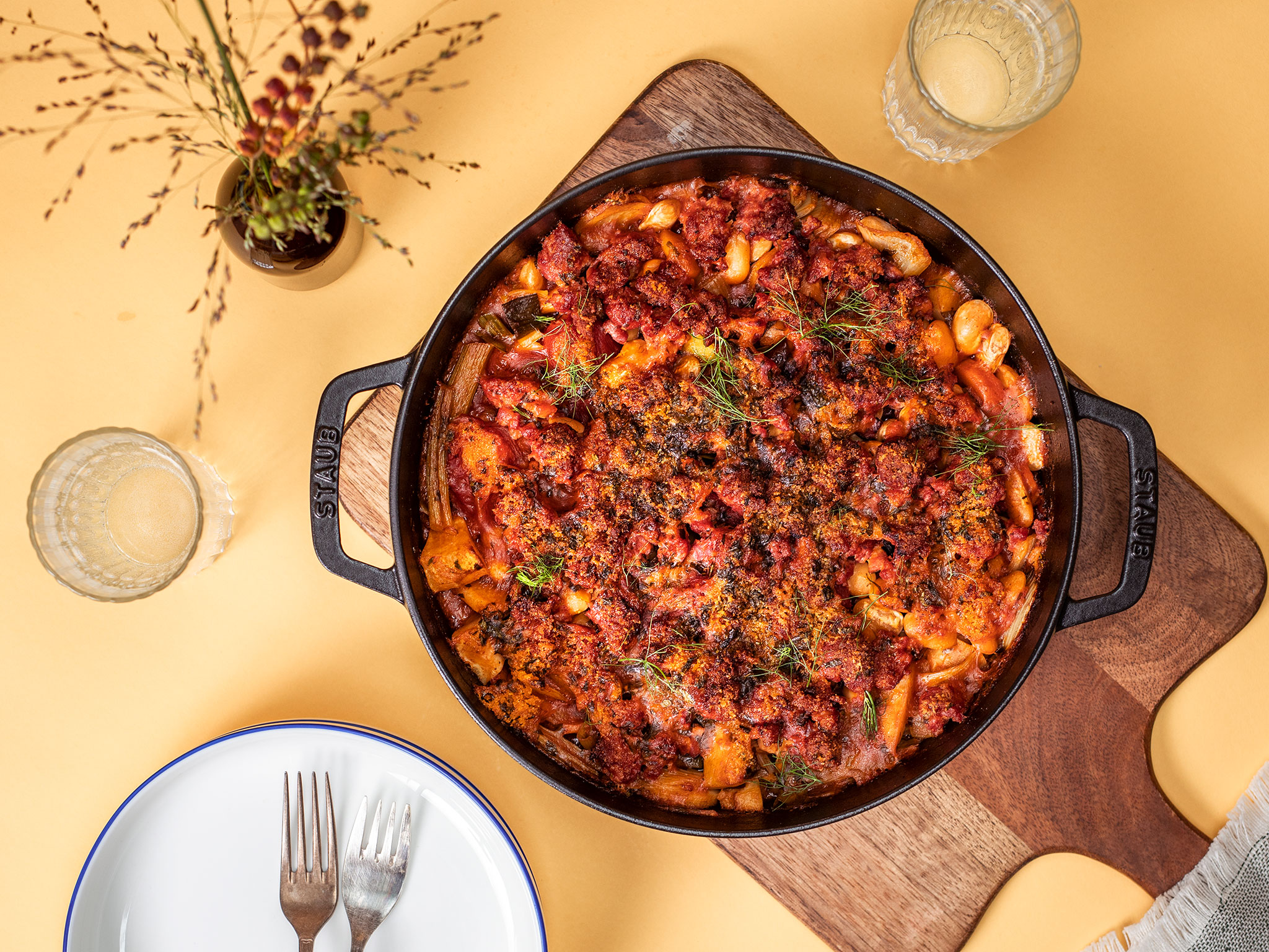 Bean cassoulet with fennel, bacon, and Italian sausage-image