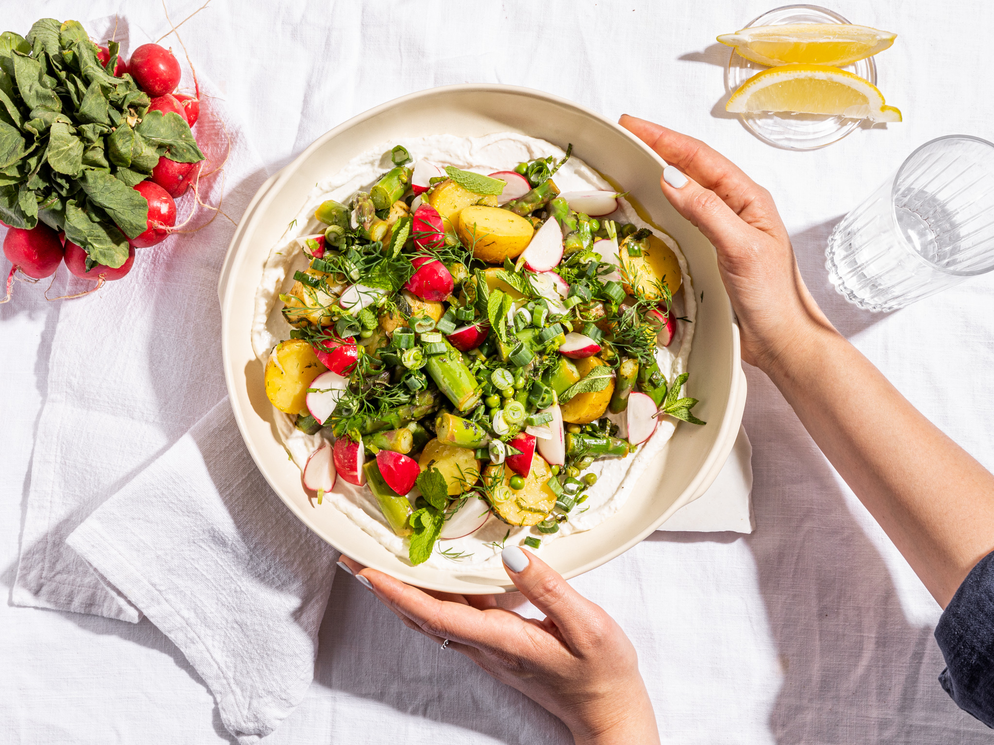 Spring potato and asparagus salad-image