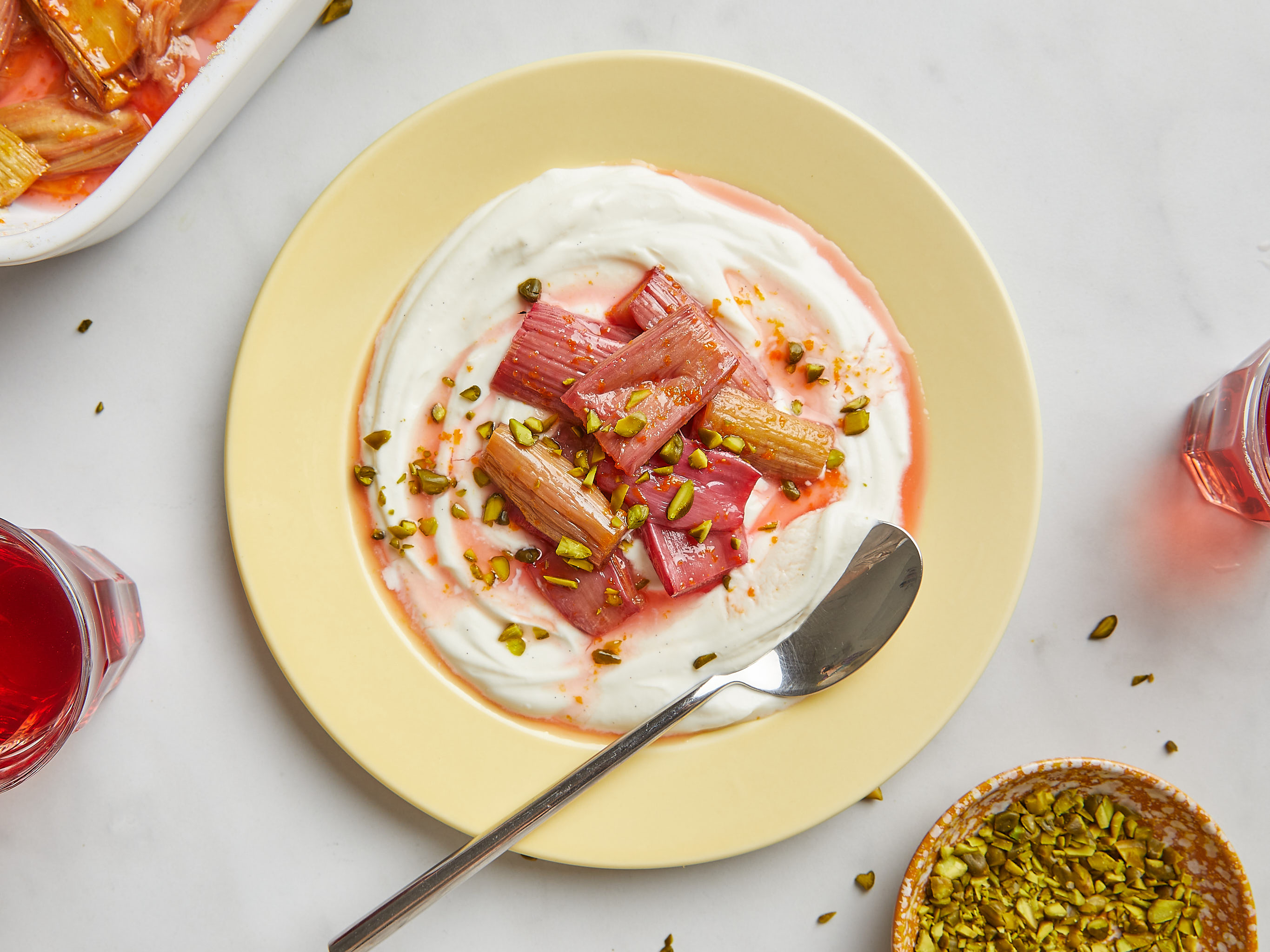Simple roasted rhubarb fool-image