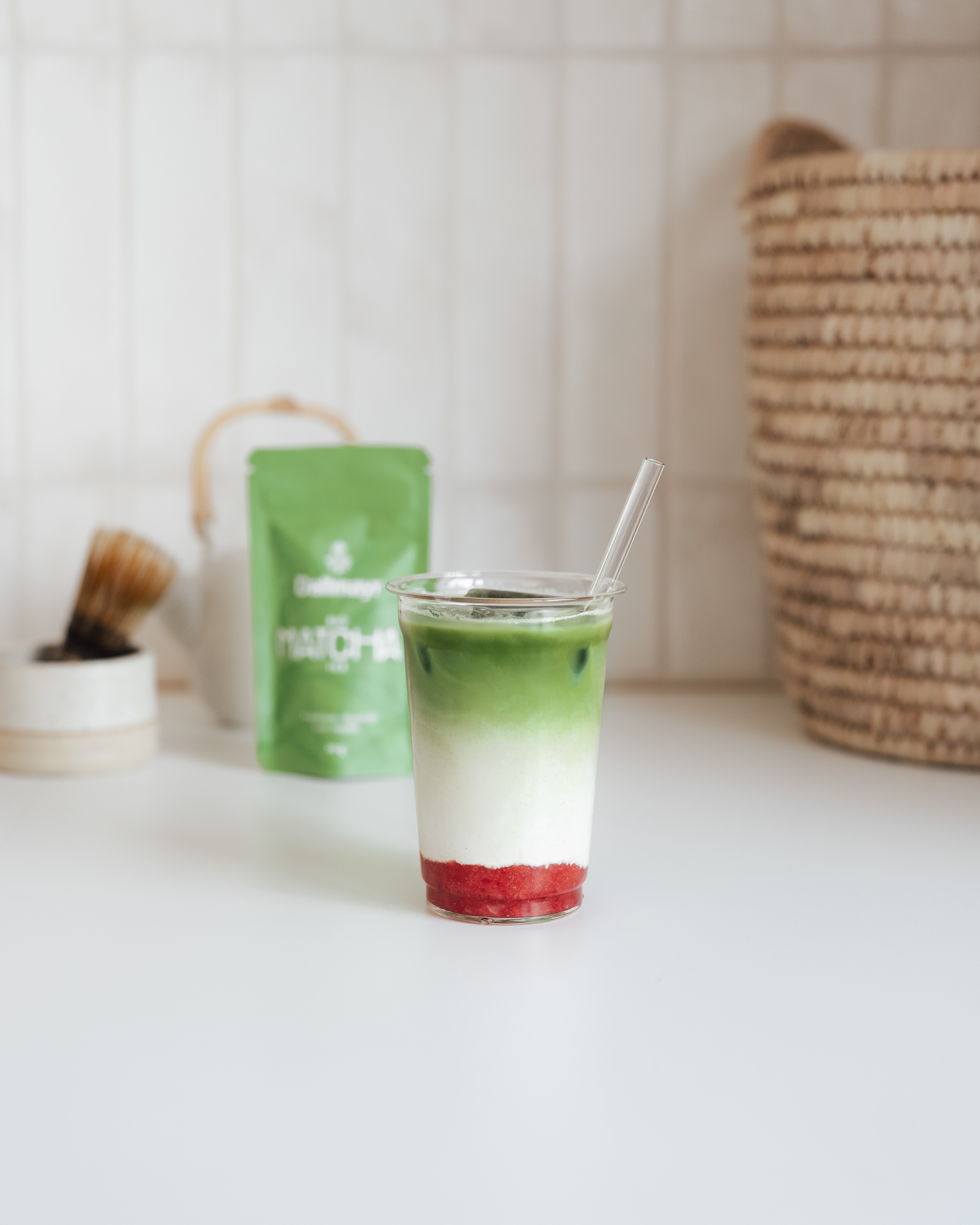 Strawberry Matcha Latte