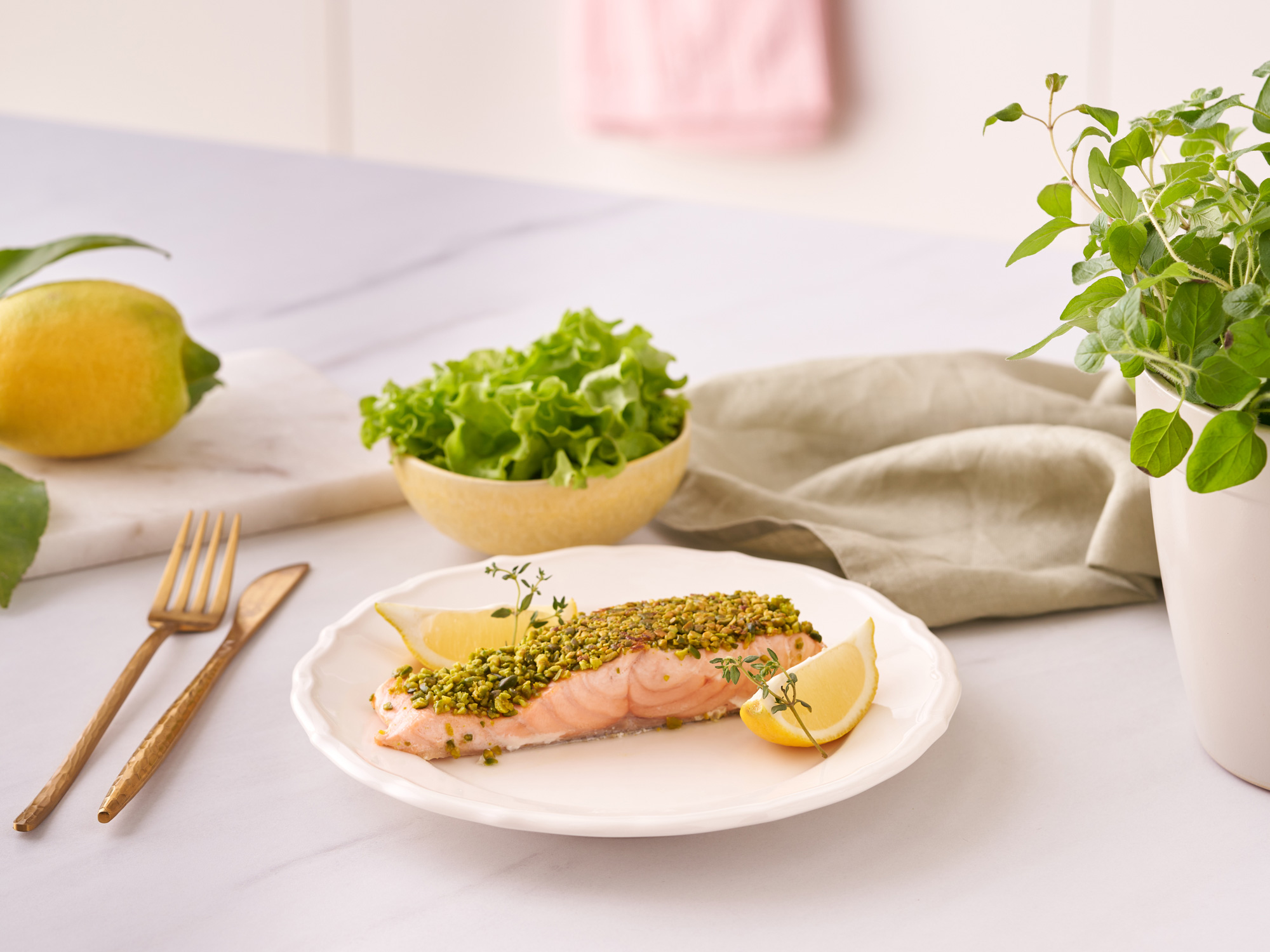 Lachs mit Pistazienkruste