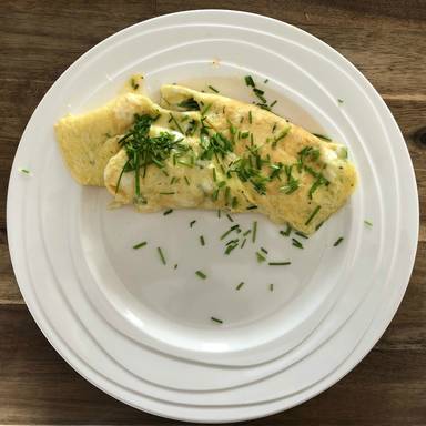 Omelett mit Spinat und Feta