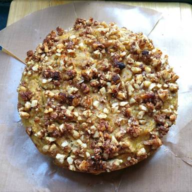 Paleo banana cake with walnuts